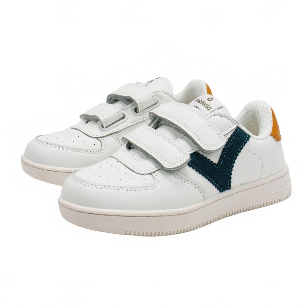 NEW VICTORIA boy's tiempo contrast sneakers in verde